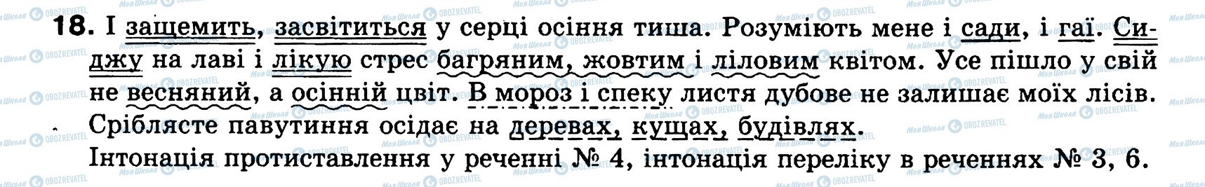 ГДЗ Українська мова 8 клас сторінка 18