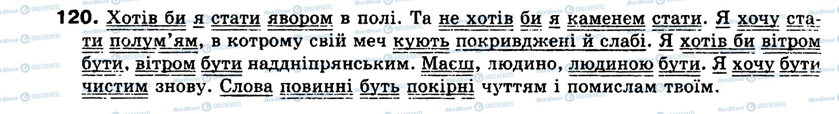 ГДЗ Українська мова 8 клас сторінка 120