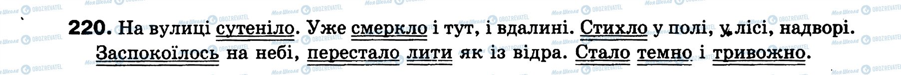 ГДЗ Українська мова 8 клас сторінка 220