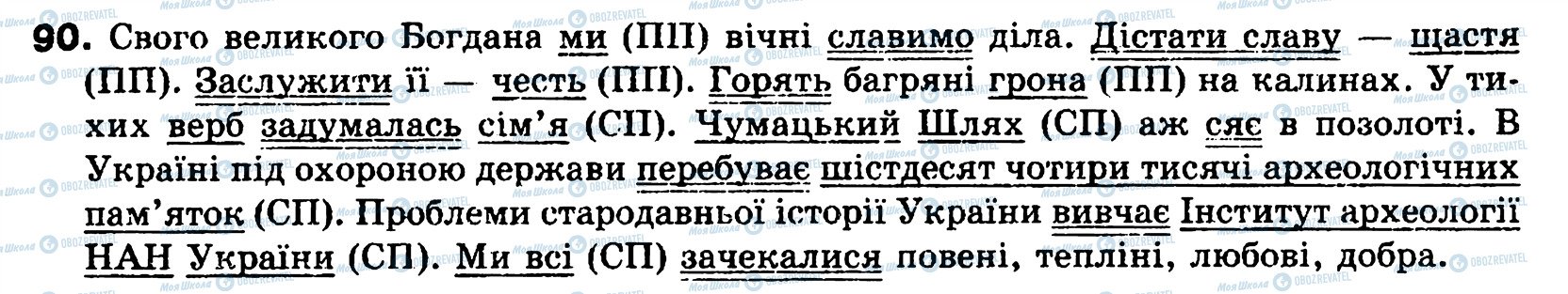 ГДЗ Укр мова 8 класс страница 90