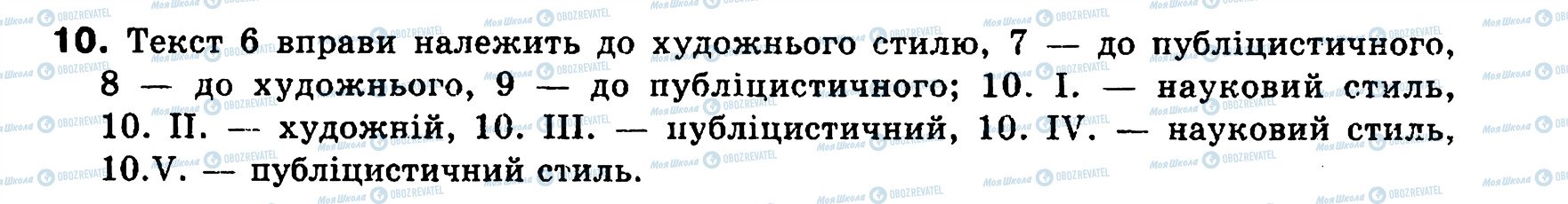 ГДЗ Українська мова 8 клас сторінка 10