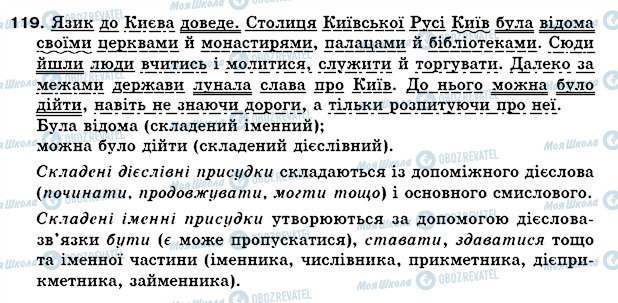 ГДЗ Українська мова 5 клас сторінка 119