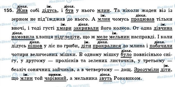 ГДЗ Українська мова 5 клас сторінка 155