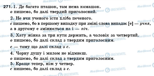 ГДЗ Українська мова 5 клас сторінка 271