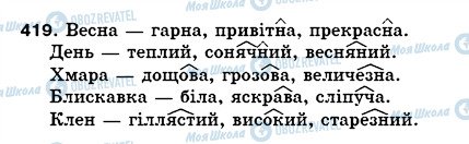 ГДЗ Українська мова 5 клас сторінка 419