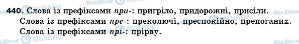 ГДЗ Українська мова 5 клас сторінка 440