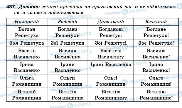 ГДЗ Укр мова 5 класс страница 487