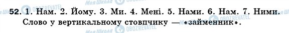 ГДЗ Українська мова 5 клас сторінка 52