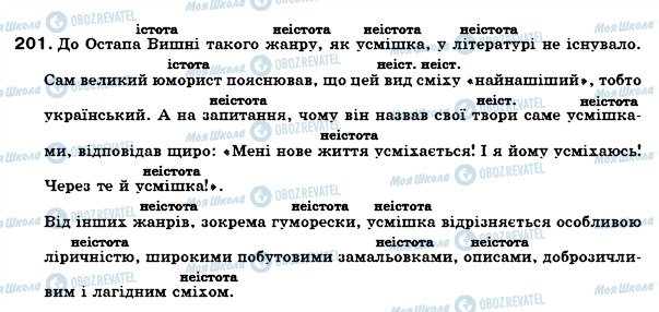 ГДЗ Українська мова 6 клас сторінка 201