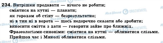 ГДЗ Українська мова 6 клас сторінка 234