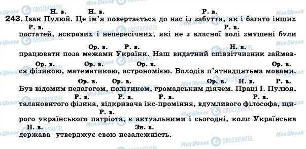 ГДЗ Українська мова 6 клас сторінка 243