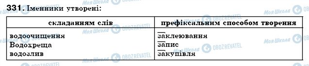 ГДЗ Українська мова 6 клас сторінка 331