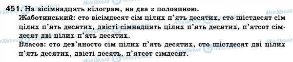 ГДЗ Українська мова 6 клас сторінка 451