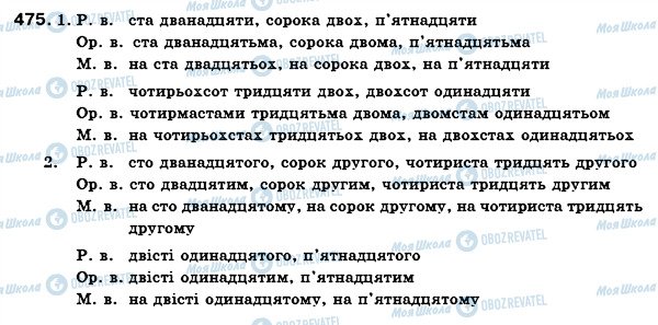 ГДЗ Укр мова 6 класс страница 475