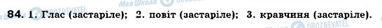 ГДЗ Українська мова 6 клас сторінка 84