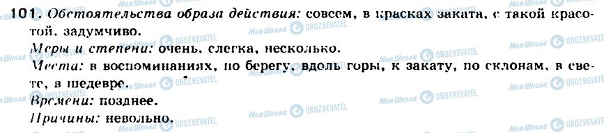 ГДЗ Російська мова 8 клас сторінка 101