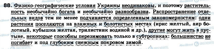 ГДЗ Російська мова 8 клас сторінка 88