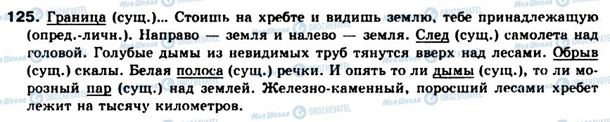 ГДЗ Російська мова 8 клас сторінка 125