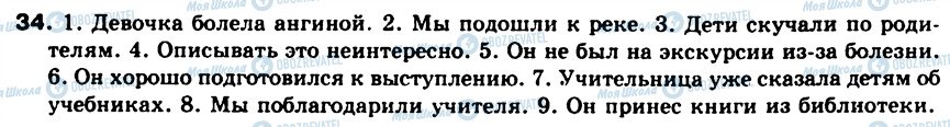 ГДЗ Російська мова 8 клас сторінка 34