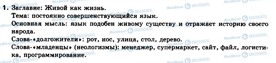 ГДЗ Російська мова 8 клас сторінка 1