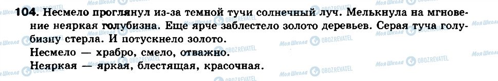 ГДЗ Російська мова 8 клас сторінка 104