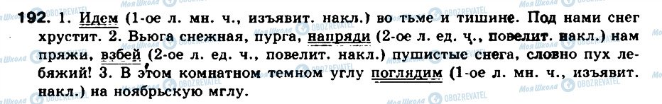 ГДЗ Російська мова 8 клас сторінка 192