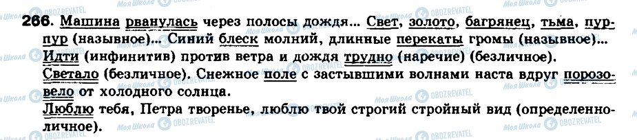ГДЗ Російська мова 8 клас сторінка 266