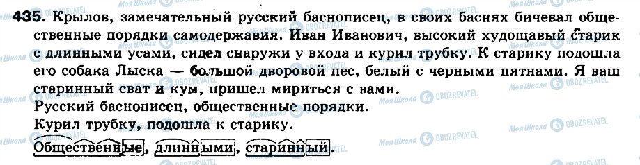 ГДЗ Російська мова 8 клас сторінка 435