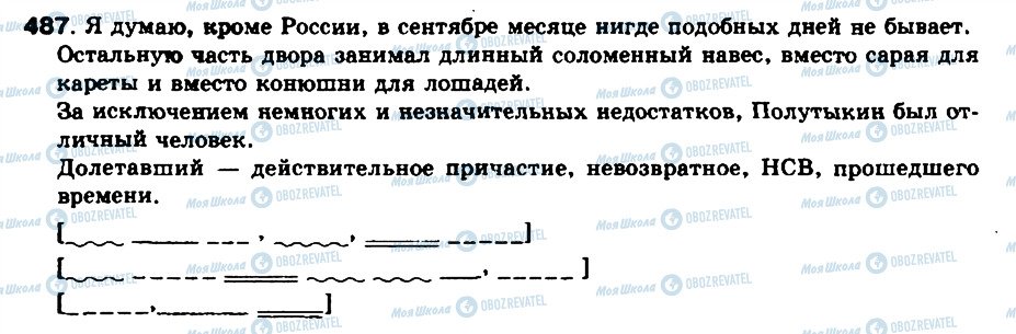 ГДЗ Російська мова 8 клас сторінка 487