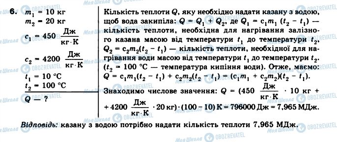 ГДЗ Фізика 8 клас сторінка 6