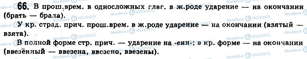 ГДЗ Російська мова 11 клас сторінка 66