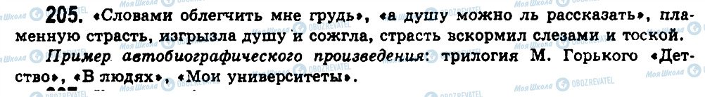 ГДЗ Російська мова 11 клас сторінка 205