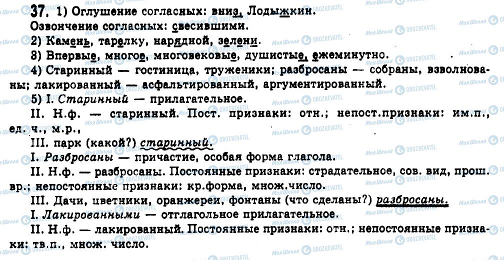 ГДЗ Російська мова 11 клас сторінка 37