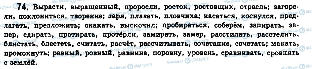 ГДЗ Російська мова 11 клас сторінка 74