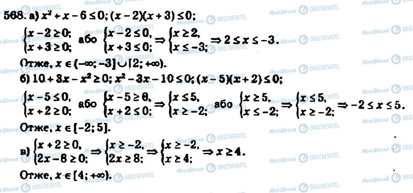 ГДЗ Алгебра 10 клас сторінка 568