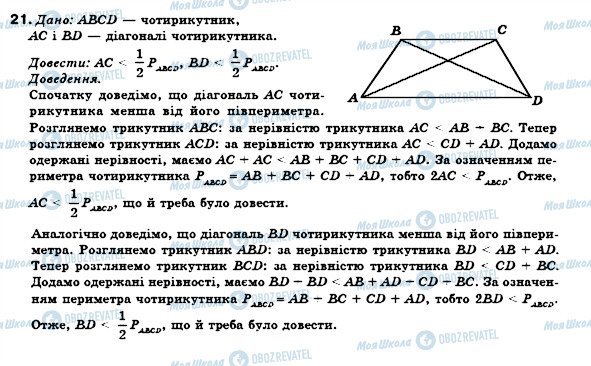 ГДЗ Геометрія 8 клас сторінка 21