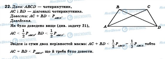 ГДЗ Геометрія 8 клас сторінка 22