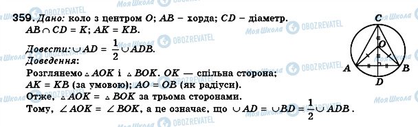 ГДЗ Геометрія 8 клас сторінка 359