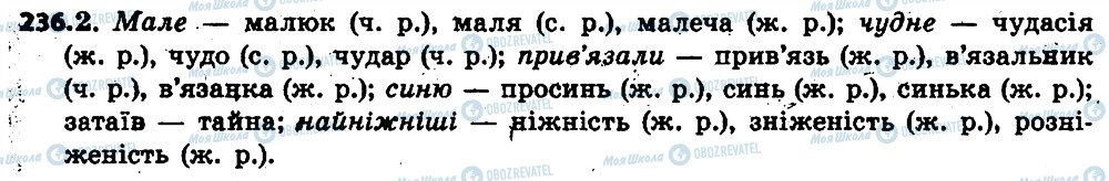 ГДЗ Укр мова 6 класс страница 236