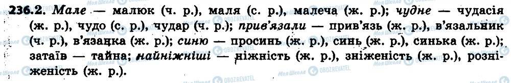 ГДЗ Українська мова 6 клас сторінка 236