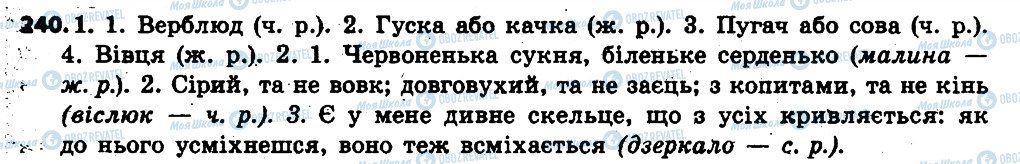 ГДЗ Укр мова 6 класс страница 240