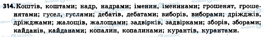 ГДЗ Українська мова 6 клас сторінка 314