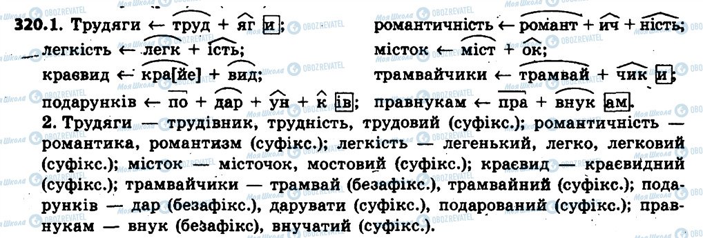 ГДЗ Українська мова 6 клас сторінка 320