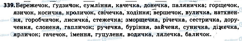 ГДЗ Українська мова 6 клас сторінка 339