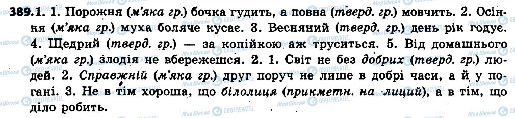 ГДЗ Українська мова 6 клас сторінка 389