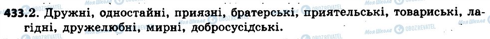 ГДЗ Українська мова 6 клас сторінка 433