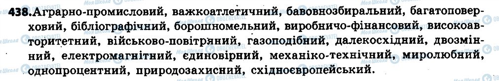 ГДЗ Українська мова 6 клас сторінка 438