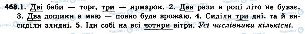 ГДЗ Укр мова 6 класс страница 468