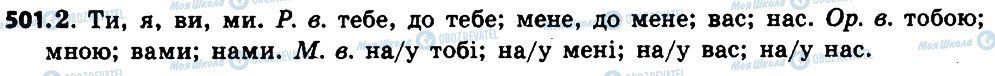 ГДЗ Українська мова 6 клас сторінка 501