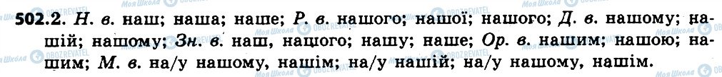 ГДЗ Українська мова 6 клас сторінка 502